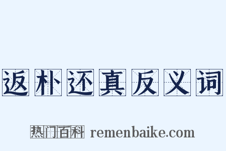 返朴还真反义词是什么意思的图片